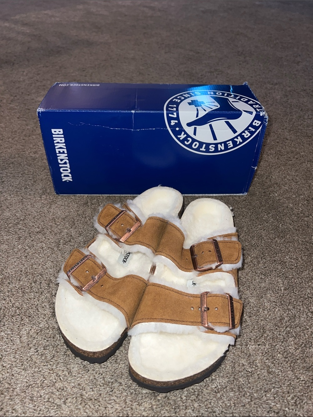 BirkenstockArizona Shearling Mink Sandal